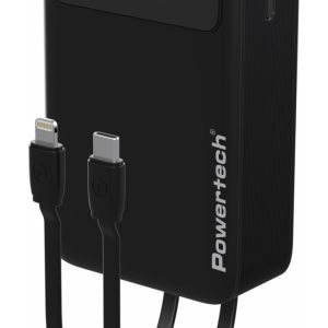 POWERTECH power bank PT-1504 με καλώδια & οθόνη