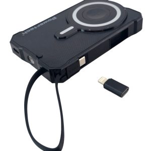 POWERTECH ηλιακό power bank PT-1505 με καλώδιο & φακό, 10000mah, magnetic wireless, 35W, μαύρο 3 magnetic wireless