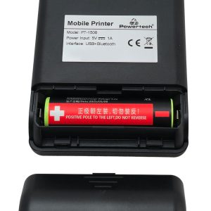 POWERTECH φορητός θερμικός εκτυπωτής αποδείξεων PT-1508, USB-C/Bluetooth, μαύρος 4 PT 1508 3