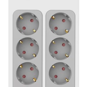 POWERTECH πολύπριζο ασφαλείας PT-1534, 8 θέσεων, 16A, 1.5m, λευκό 4 1.5m
