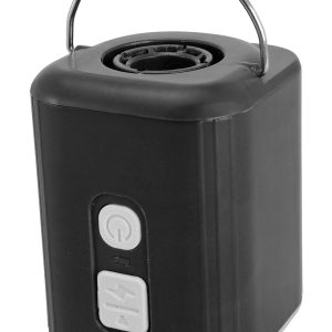 POWERTECH μίνι τρόμπα PT-1554 με φακό, 5W, επαναφορτιζόμενη, μαύρη 2 5W