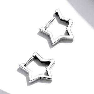 BAMOER σκουλαρίκια κρίκοι SCE1136, ασήμι 925, ασημί 3 ασημί