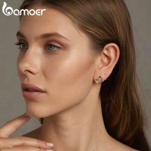 BAMOER σκουλαρίκια καρφωτά SCE1769, ασήμι 925, ασημί 2 ασήμι 925