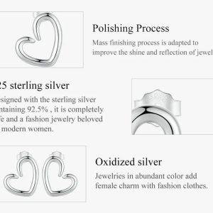 BAMOER σκουλαρίκια καρφωτά SCE1769, ασήμι 925, ασημί 4 SCE1769 3