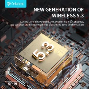 CELEBRAT φορητό ηχείο SP-21, 5W, Bluetooth, 1200mAh, μαύρο 4 1200mAh