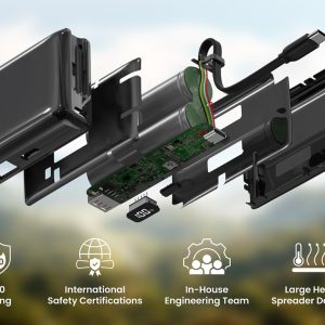 SILICON POWER power bank CP10 με καλώδιο USB-C, 2x θύρες εξόδου, 10000mAh, 20W, μαύρο 4 20W