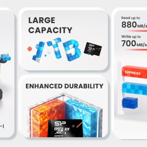 SILICON POWER κάρτα μνήμης microSDXC Express Hypera, 256GB, PCIe Gen 3x1, C10 UHS-I U3 A1 V30 3 PCIe Gen 3x1