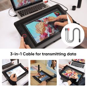 XP-PEN HDMI σε USB-C & 2x USB SPE40 για ταμπλέτα σχεδίασης, 1.5m, μαύρο 2 1.5m