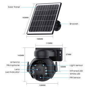 SECTEC smart ηλιακή κάμερα ST-515C-3M-4G-BK, 3MP, 4G, SD, PTZ, IP65 4 SD