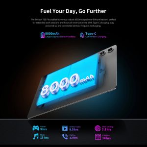 TECLAST tablet T50 Plus 2025, 11", 8/256GB, 4G, Android 15, 8000mAh, γκρι 3 8/256GB