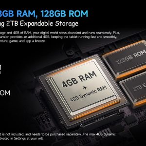 ULEFONE tablet Tab A9 Pro Kids, 8.68", 4/128GB, 4G, Android 15, 5040mAh, μπλε 4 4G