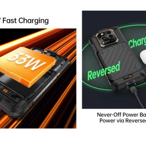 RUGONE smartphone Xever 7, 6.67", 12/512GB, 5G, 5550mAh, IP68/IP69K/MIL-STD-810H, μαύρο 3 12/512GB