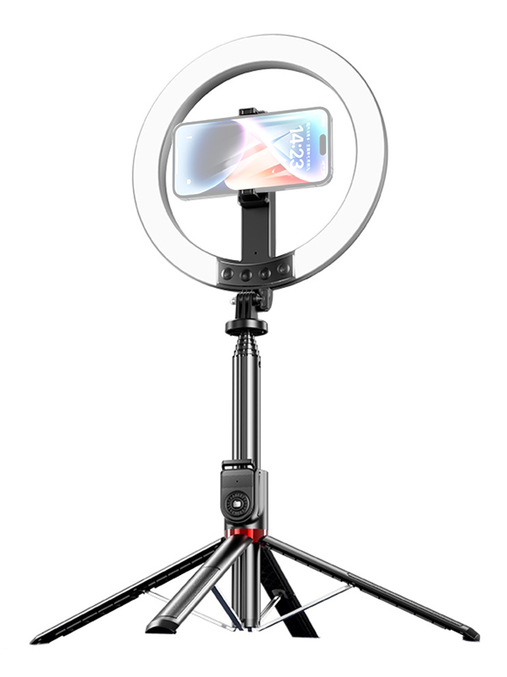 USAMS φωτιστικό δαχτυλίδι LED ZB323 με τρίποδο & βάση smartphone USAMS φωτιστικό δαχτυλίδι LED ZB323 με τρίποδο & βάση smartphone