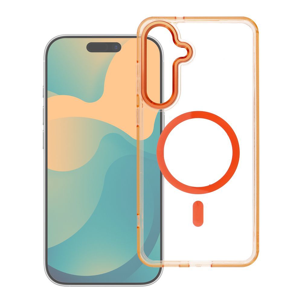 Case for Samsung S26 PLUS Frame Clear Hybrid Mag Cover compatible with MagSafe hermes orange Case for Samsung S26 PLUS Frame Clear Hybrid Mag Cover compatible with MagSafe hermes orange
