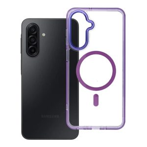 Case for Samsung A17 / A18 Frame Clear Hybrid Mag Cover compatible with MagSafe purple