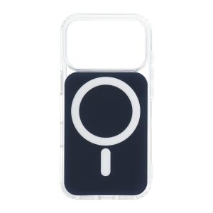 CLEAR FUSION MAG COVER Case compatible with MagSafe for IPHONE 16 navy blue