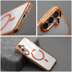 Case for Xiaomi Redmi 15C (173,16 x 81,07 x 8,2) Frame Clear Hybrid Mag Cover compatible with MagSafe hermes orange 5 2fe11467086663ef9e335d4e50114af2