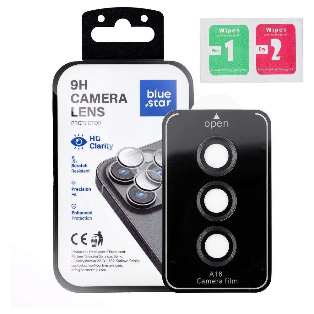 Tempered Glass Camera Lens Protector for Samsung A16 Blue Star Easy Install black Tempered Glass Camera Lens Protector for Samsung A16 Blue Star Easy Install black
