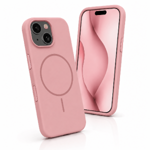 Silicone Thin Mag case for iPhone 17 6,3" rose