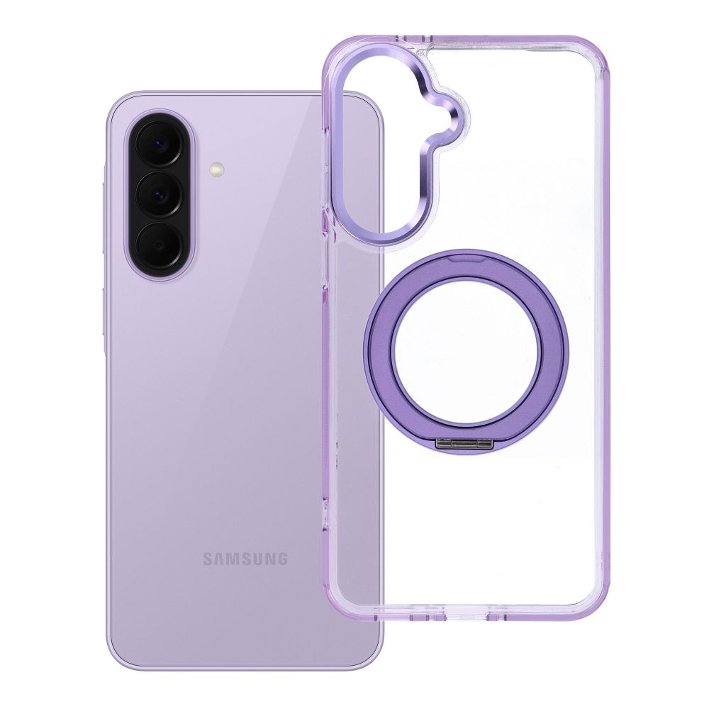 Case for Samsung A37 Frame Circle Stand compatible with MagSafe purple Case for Samsung A37 Frame Circle Stand compatible with MagSafe purple
