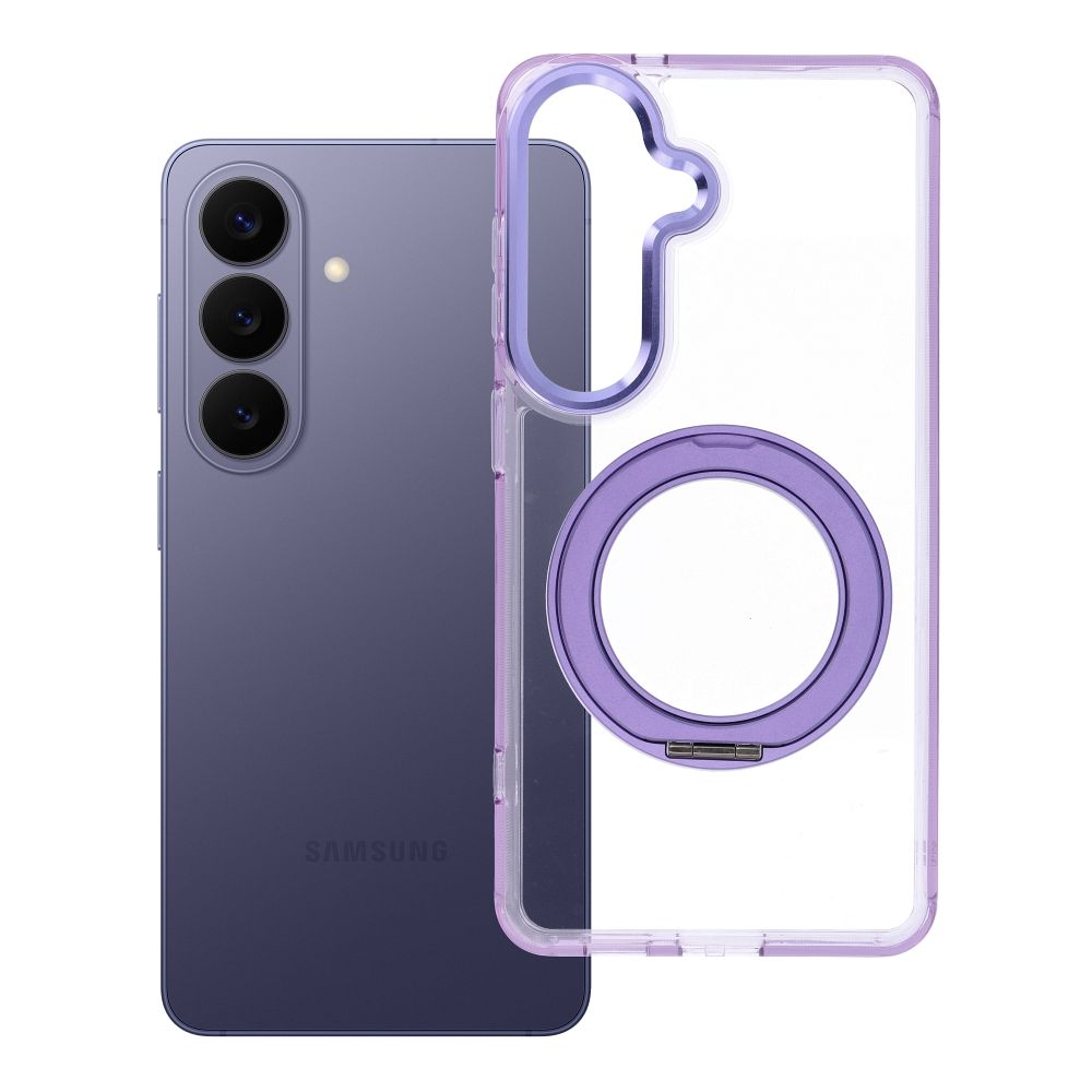 Case for Samsung S26 Frame Circle Stand compatible with MagSafe purple Case for Samsung S26 Frame Circle Stand compatible with MagSafe purple