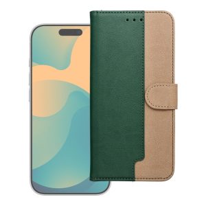 Flip case for Motorola G17 POWER Split Book green and gold