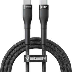 Cable Typ C to Typ C VEGER PD 5A 240W CC03 1