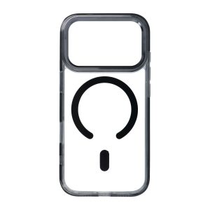 Case for iPhone 18 Pro Max / 17 Pro Max Frame Clear Hybrid Mag Cover compatible with MagSafe black