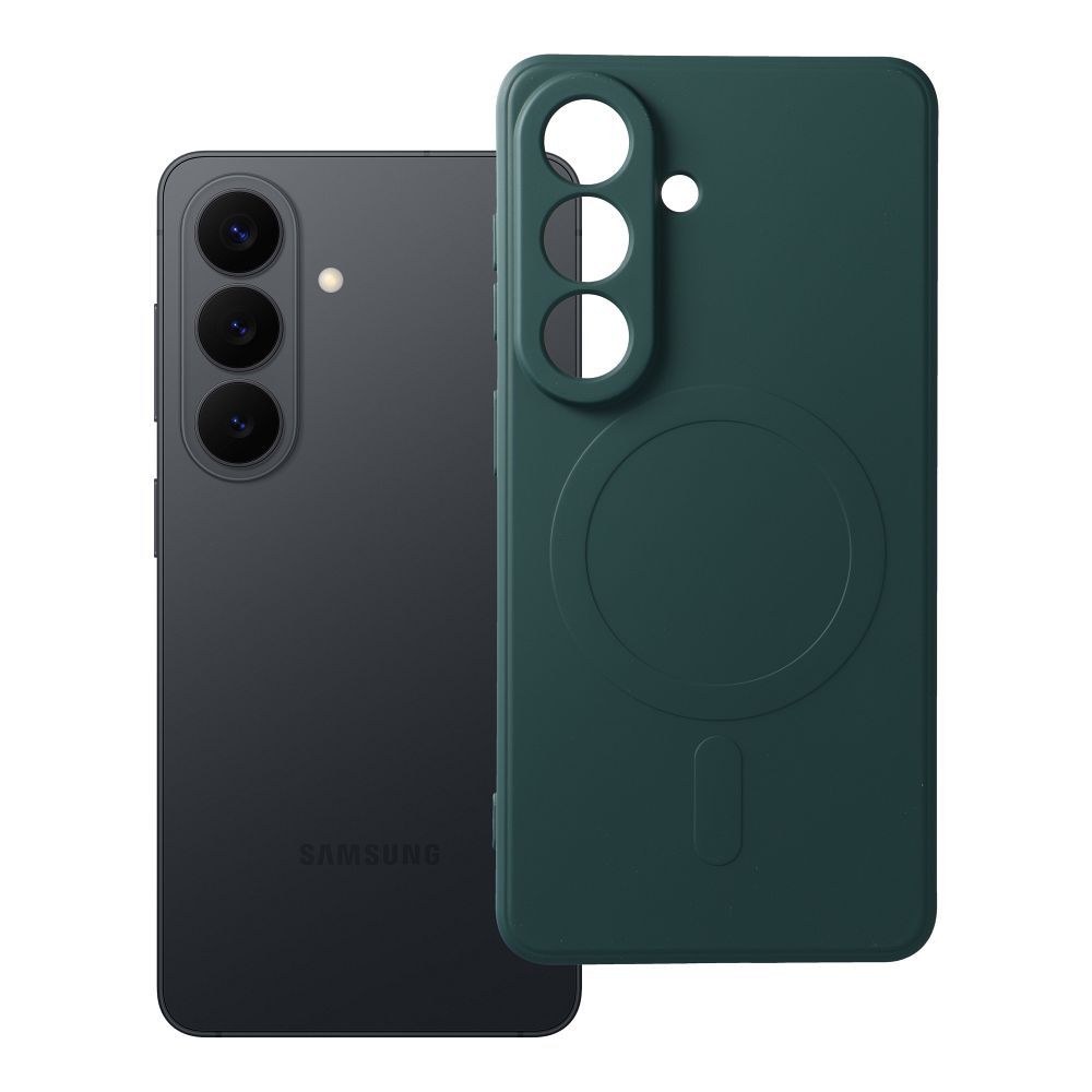 Case for Samsung S26 Silicone Mag Cover compatible with MagSafe (camera protection) green Case for Samsung S26 Silicone Mag Cover compatible with MagSafe (camera protection) green