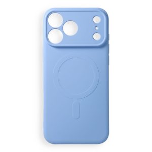 Case for iPhone 18 Pro Max / 17 Pro Max Silicone Mag Cover compatible with MagSafe (camera protection) light blue