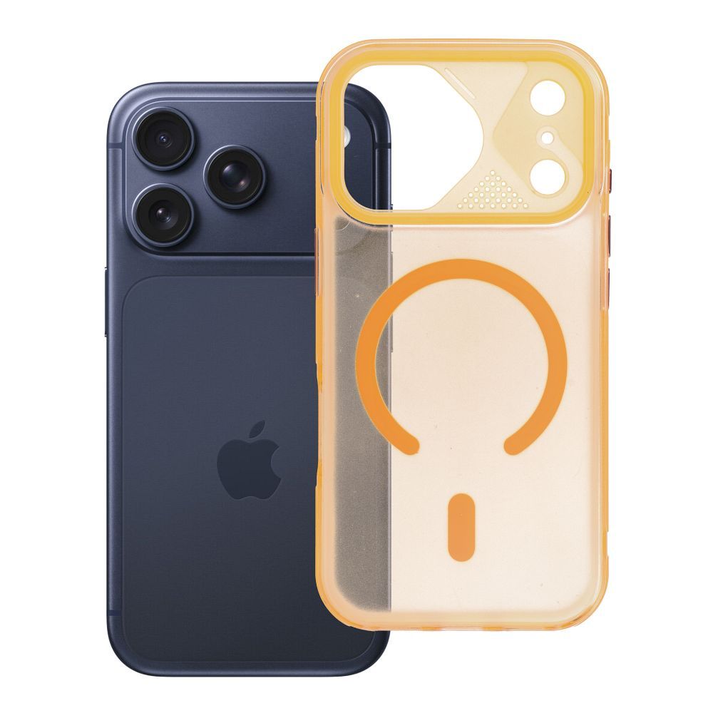 Case for iPhone 17 Pro / 18 Pro (low camera edge) Aurora compatible with MagSafe orange Case for iPhone 17 Pro / 18 Pro (low camera edge) Aurora compatible with MagSafe orange
