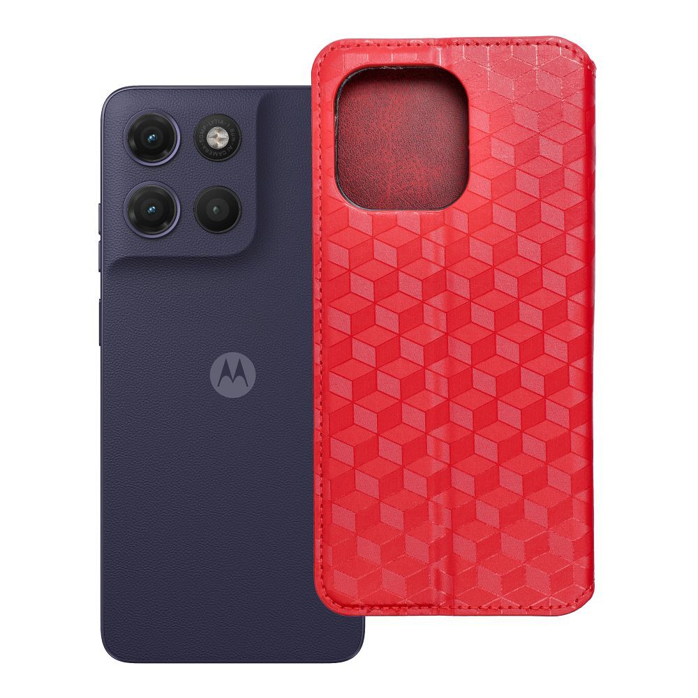 Flip case for Motorola G17 Cubic Book red Flip case for Motorola G17 Cubic Book red