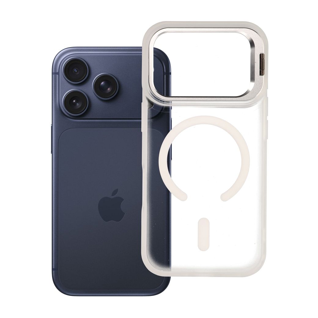 Case for iPhone 18 Pro / 17 Pro Forcell F-Protect Shadow Stand Premium compatible with MagSafe silver Case for iPhone 18 Pro / 17 Pro Forcell F-Protect Shadow Stand Premium compatible with MagSafe silver