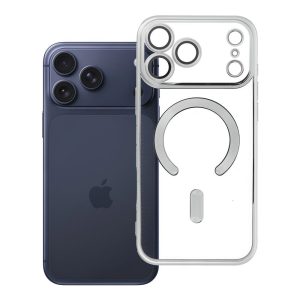Case for iPhone 18 Pro / 17 Pro Electro Mag Cover compatible with MagSafe silver