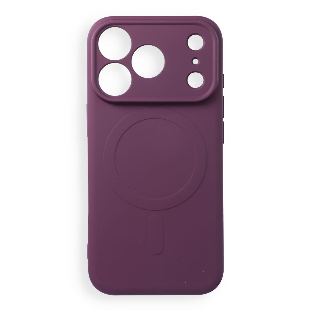Case for iPhone 18 Pro / 17 Pro Silicone Mag Cover compatible with MagSafe (camera protection) dark cherry Case for iPhone 18 Pro / 17 Pro Silicone Mag Cover compatible with MagSafe (camera protection) dark cherry