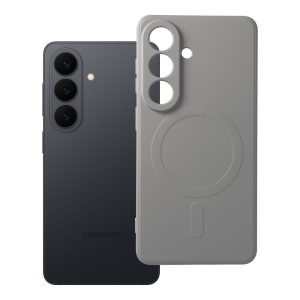 Case for Samsung S26 Silicone Mag Cover compatible with MagSafe (camera protection) titanium gray