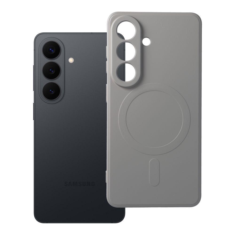 Case for Samsung S26 Silicone Mag Cover compatible with MagSafe (camera protection) titanium gray Case for Samsung S26 Silicone Mag Cover compatible with MagSafe (camera protection) titanium gray