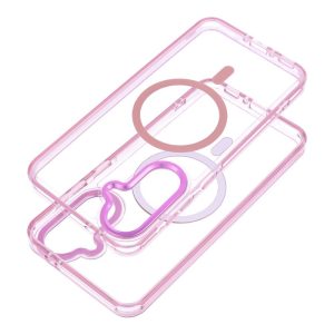Case for Samsung A07 / A08 Frame Clear Hybrid Mag Cover compatible with MagSafe powder pink 4 8f7dd6c56184e16fc94ca7e141f9f023