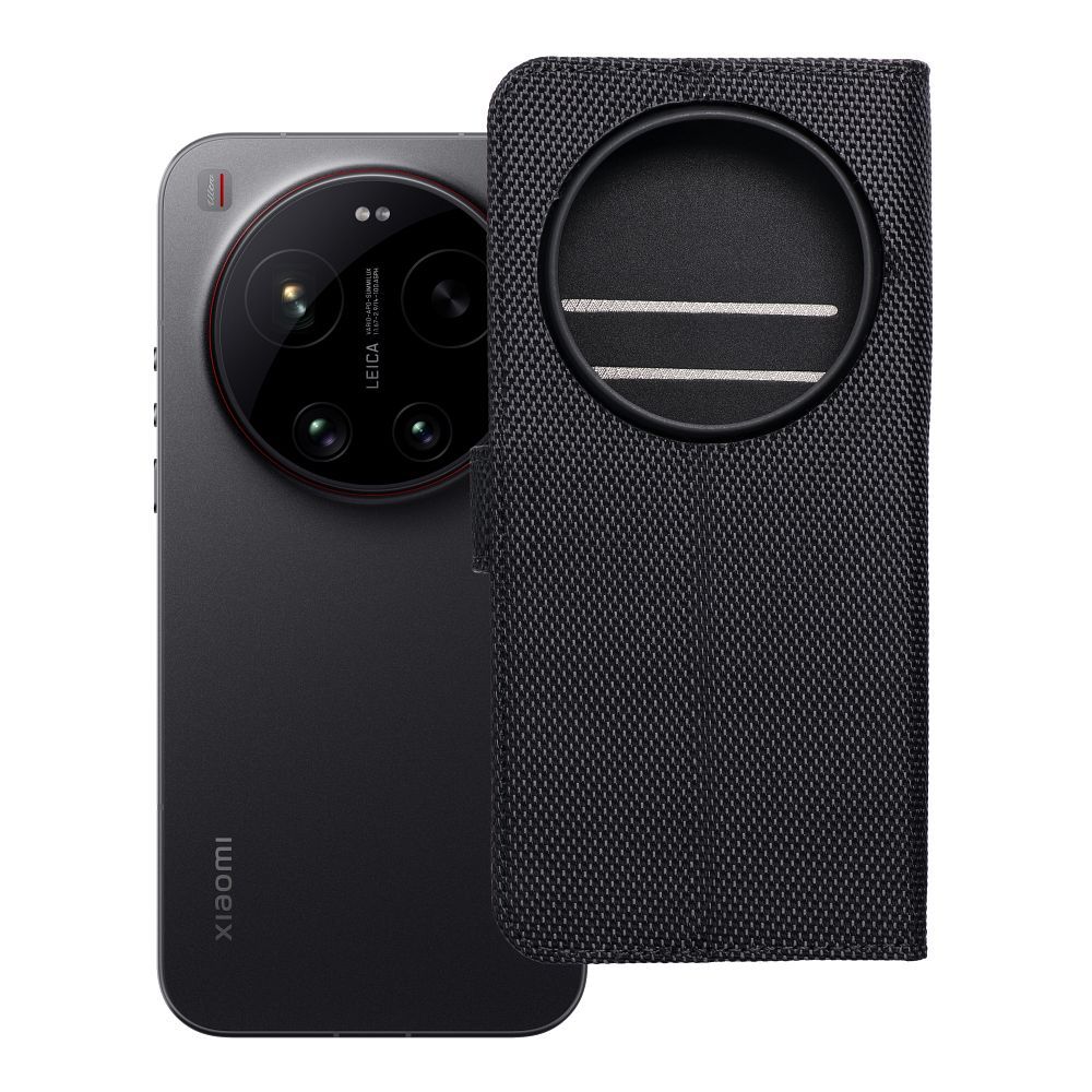 Flip case for Xiaomi 17 ULTRA 4Card RFID anti-theft tech fabric black Flip case for Xiaomi 17 ULTRA 4Card RFID anti-theft tech fabric black