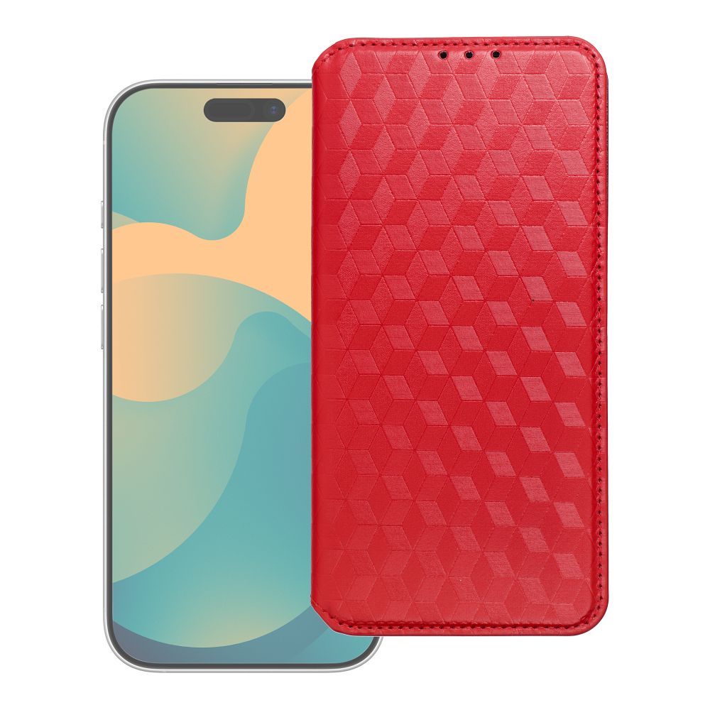 Flip case for Motorola G17 POWER Cubic Book red Flip case for Motorola G17 POWER Cubic Book red