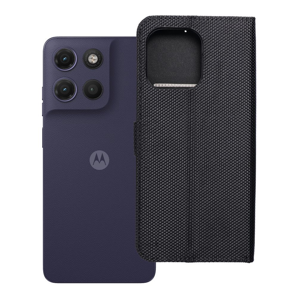Flip case for Motorola G17 4Card RFID anti-theft tech fabric black Flip case for Motorola G17 4Card RFID anti-theft tech fabric black
