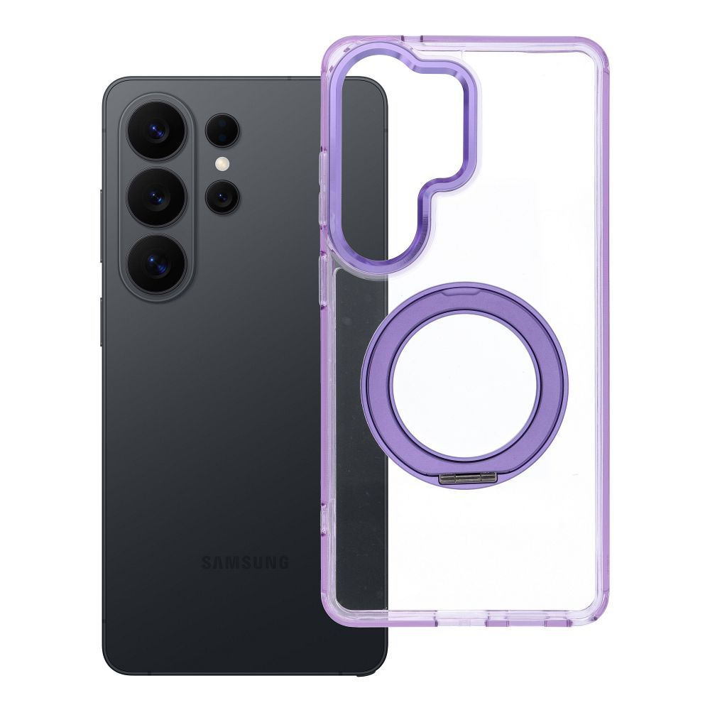 Case for Samsung S26 Ultra Frame Circle Stand compatible with MagSafe purple Case for Samsung S26 Ultra Frame Circle Stand compatible with MagSafe purple