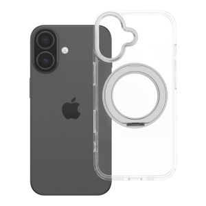 Case for iPhone 17 Frame Circle Stand compatible with MagSafe transparent
