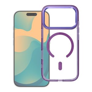 Case for iPhone 18 Pro / 17 Pro Frame Clear Hybrid Mag Cover compatible with MagSafe black