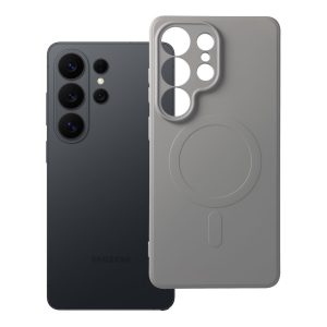 Case for Samsung S26 ULTRA Silicone Mag Cover compatible with MagSafe (camera protection) titanium gray