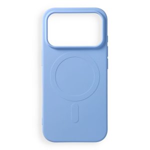 Case for iPhone 18 Pro / 17 Pro Silicone Mag Cover compatible with MagSafe (big hole) light blue