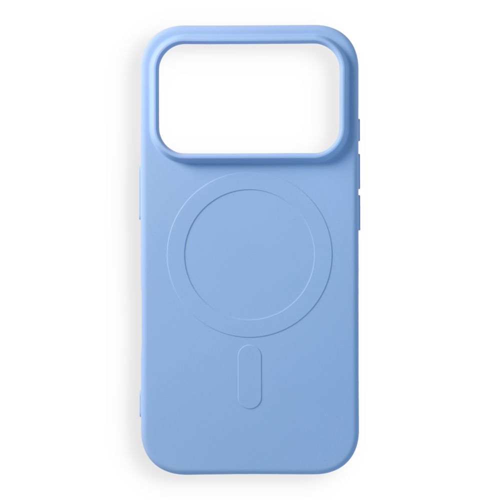 Case for iPhone 18 Pro / 17 Pro Silicone Mag Cover compatible with MagSafe (big hole) light blue Case for iPhone 18 Pro / 17 Pro Silicone Mag Cover compatible with MagSafe (big hole) light blue
