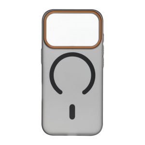 Case for iPhone 18 Pro / 17 Pro Go Orange compatible with MagSafe black