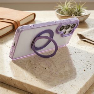 Case for Samsung A57 Frame Circle Stand compatible with MagSafe purple 3 bfc9c3d451746d83a177cce42ba6508b