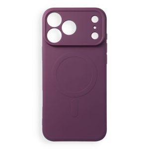 Case for iPhone 18 Pro Max / 17 Pro Max Silicone Mag Cover compatible with MagSafe (camera protection) dark cherry